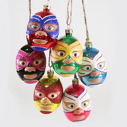 Cody Foster - Lucha Libre Heads Ornament-Cody Foster-treehaus