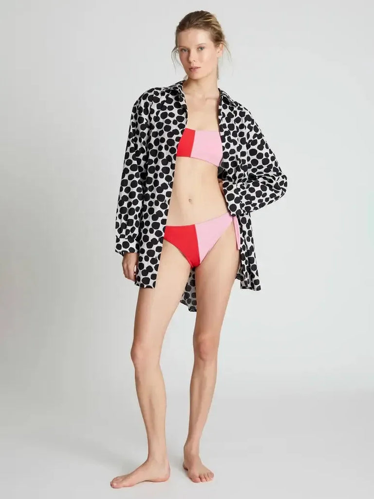 Compañia Fantasica - Abstract Black Dot Voile Shirt-Compañia Fantasica-treehaus