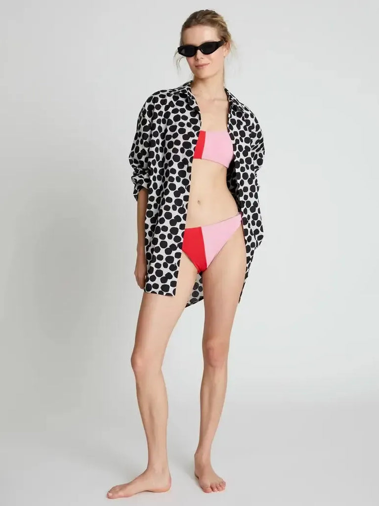 Compañia Fantasica - Abstract Black Dot Voile Shirt-Compañia Fantasica-treehaus