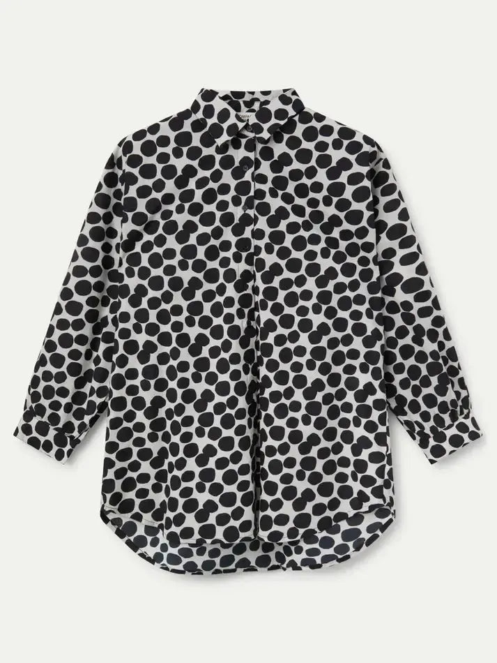 Compañia Fantasica - Abstract Black Dot Voile Shirt-Compañia Fantasica-treehaus