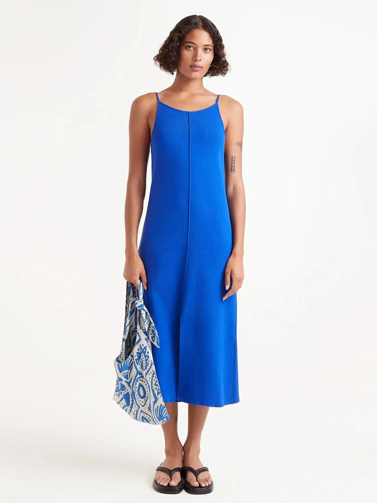 Compañia Fantasica - Knit Midi Dress - Cobalt Blue-Compañia Fantasica-treehaus