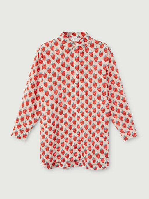 Compañia Fantasica - Strawberry Print Voile Shirt-Compañia Fantasica-treehaus