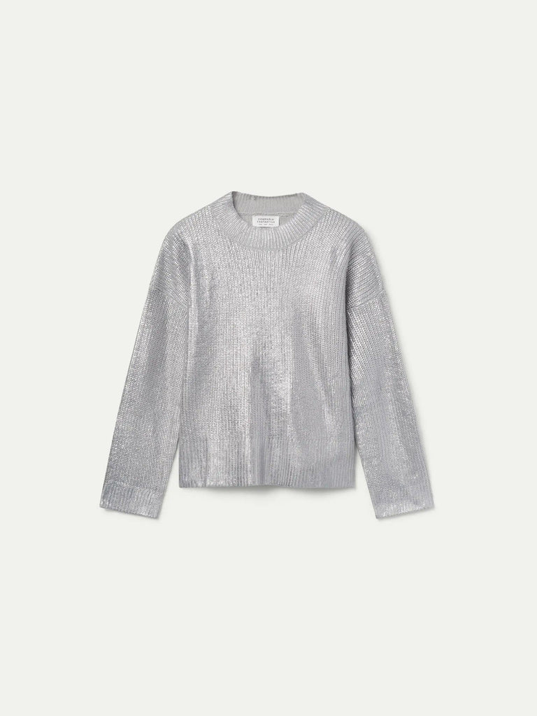 Compañia Fantastica - Coated Knit Sweater - Silver-Compañia Fantasica-treehaus