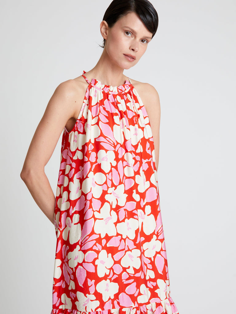 Compañia Fantastica - Floral Print Halter Dress - Multi-Compañia Fantasica-treehaus