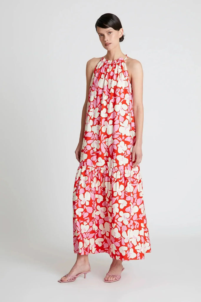 Compañia Fantastica - Floral Print Halter Dress - Multi-Compañia Fantasica-treehaus