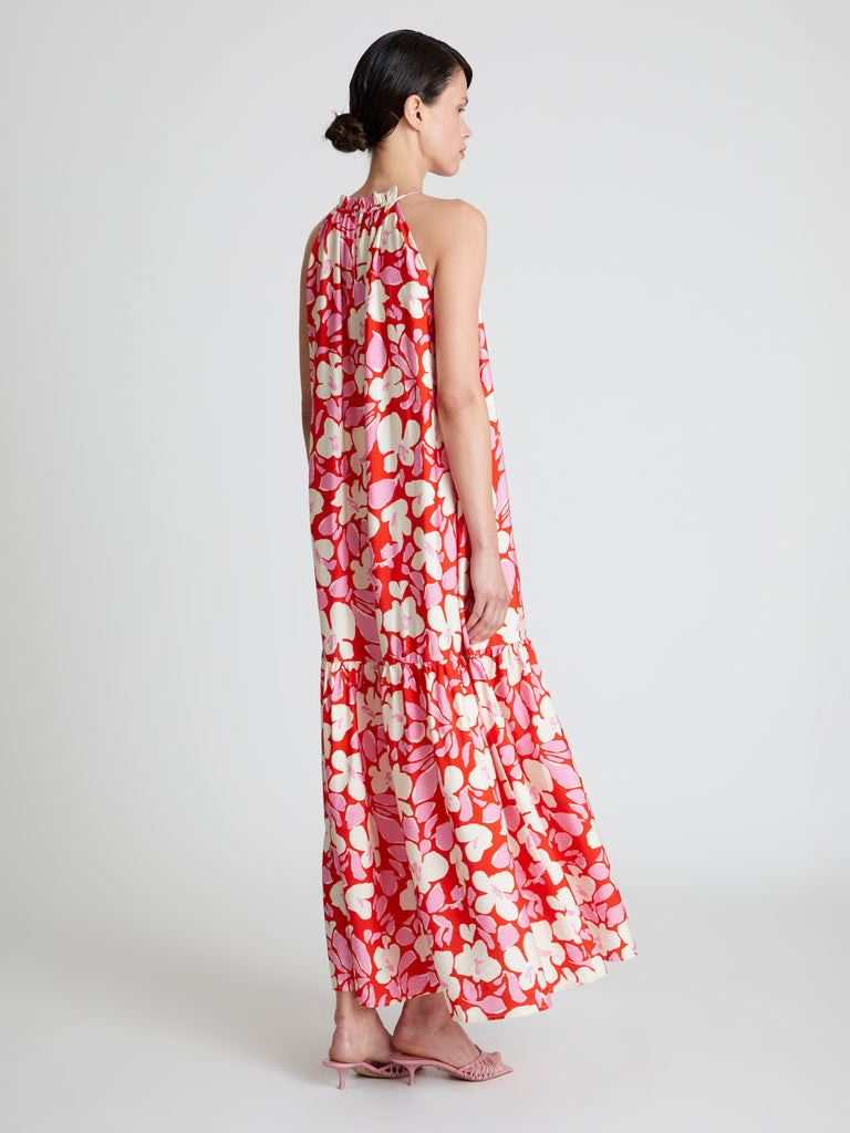 Compañia Fantastica - Floral Print Halter Dress - Multi-Compañia Fantasica-treehaus
