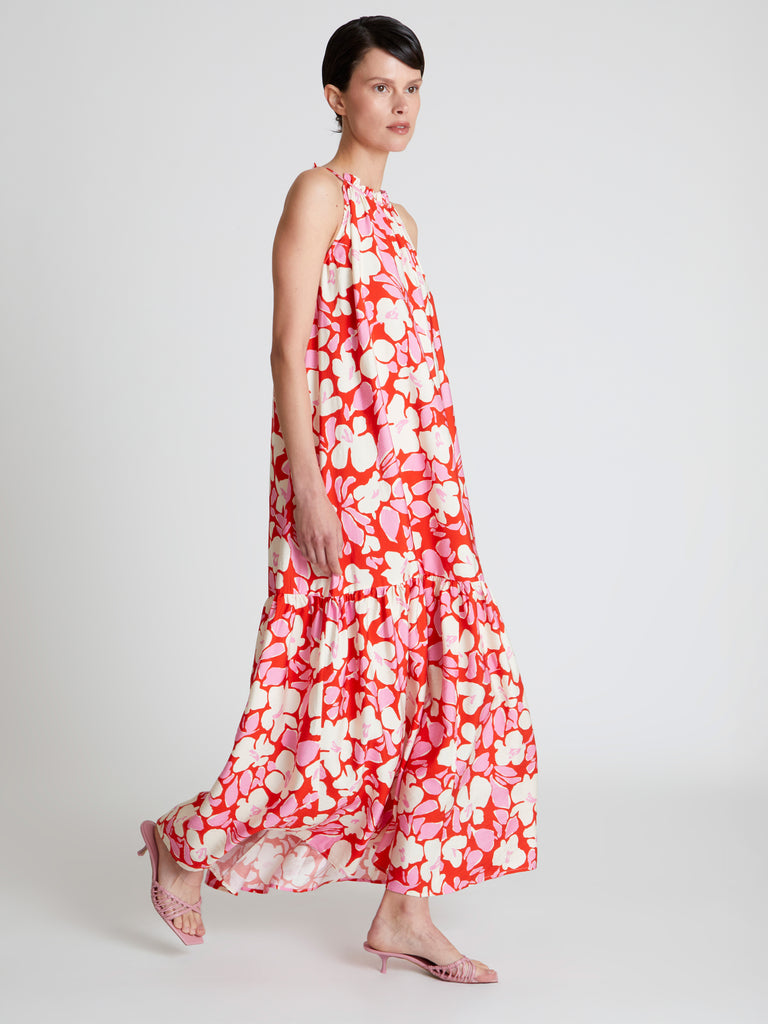 Compañia Fantastica - Floral Print Halter Dress - Multi-Compañia Fantasica-treehaus