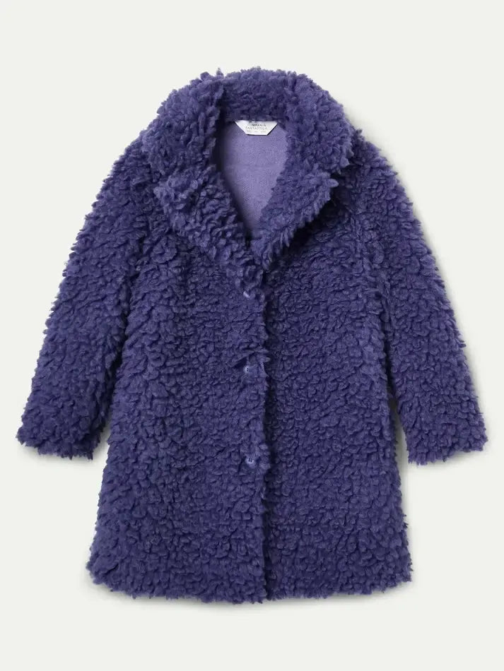 Compañía Fantástica - Fuzzy Sheepskin Coat - Purple-Compañía Fantástica-treehaus