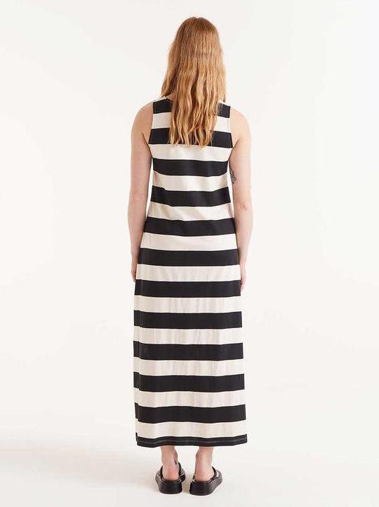 Compañia Fantastica - Knit Maxi Dress - Black & White-Compañia Fantasica-treehaus
