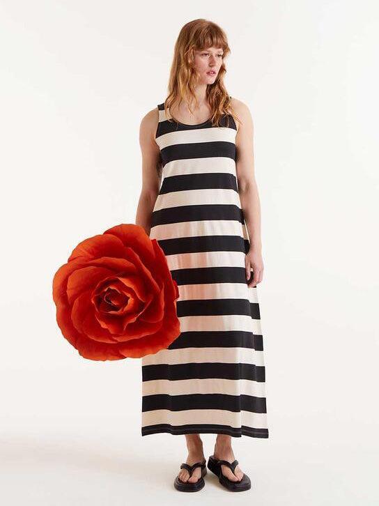 Compañia Fantastica - Knit Maxi Dress - Black & White-Compañia Fantasica-treehaus