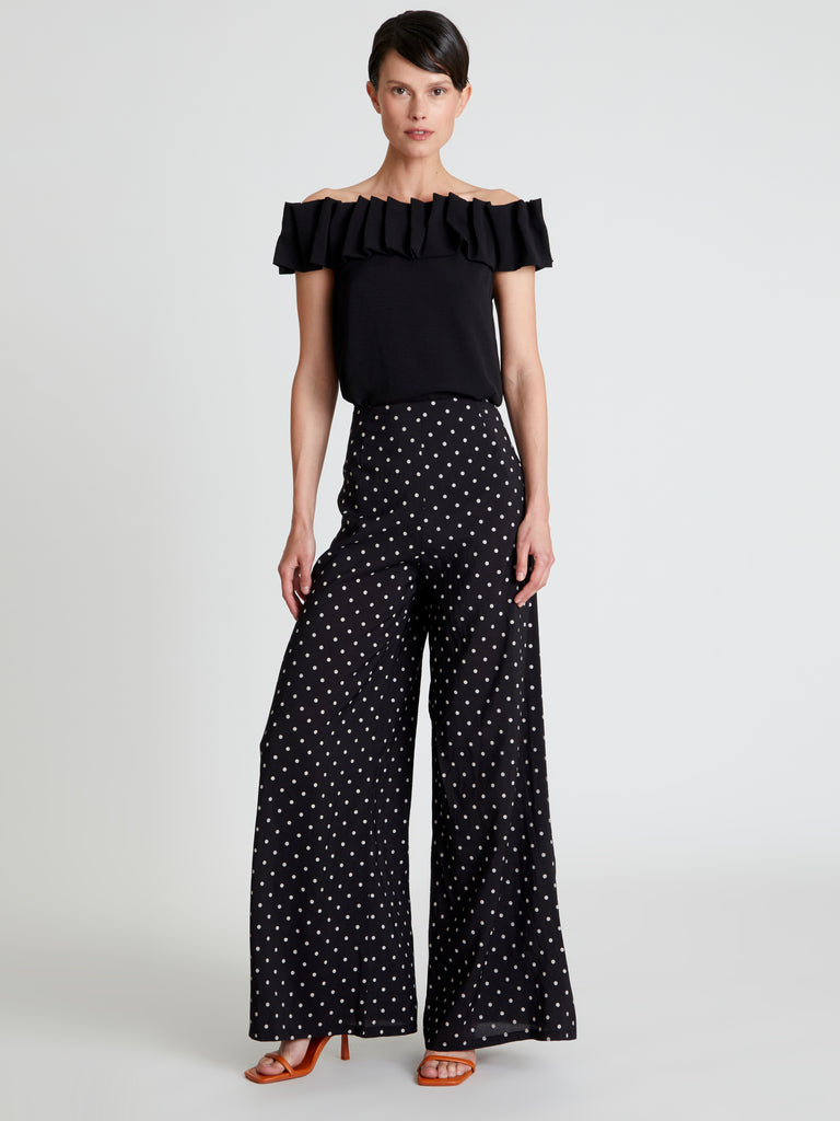 Compañia Fantastica - Ruffle Top - Black-Compañia Fantasica-treehaus