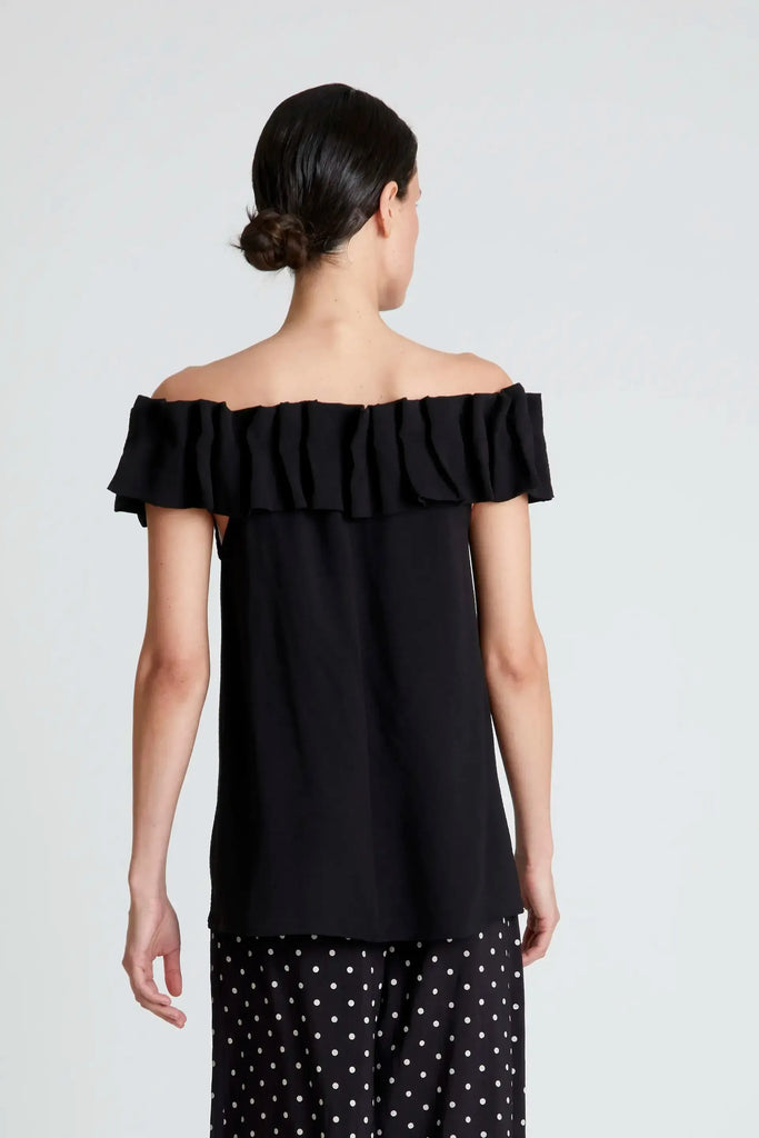 Compañia Fantastica - Ruffle Top - Black-Compañia Fantasica-treehaus