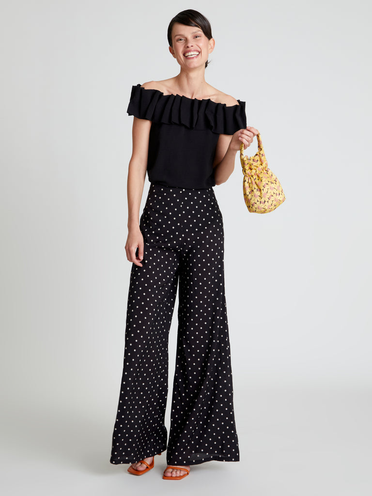Compañia Fantastica - Ruffle Top - Black-Compañia Fantasica-treehaus
