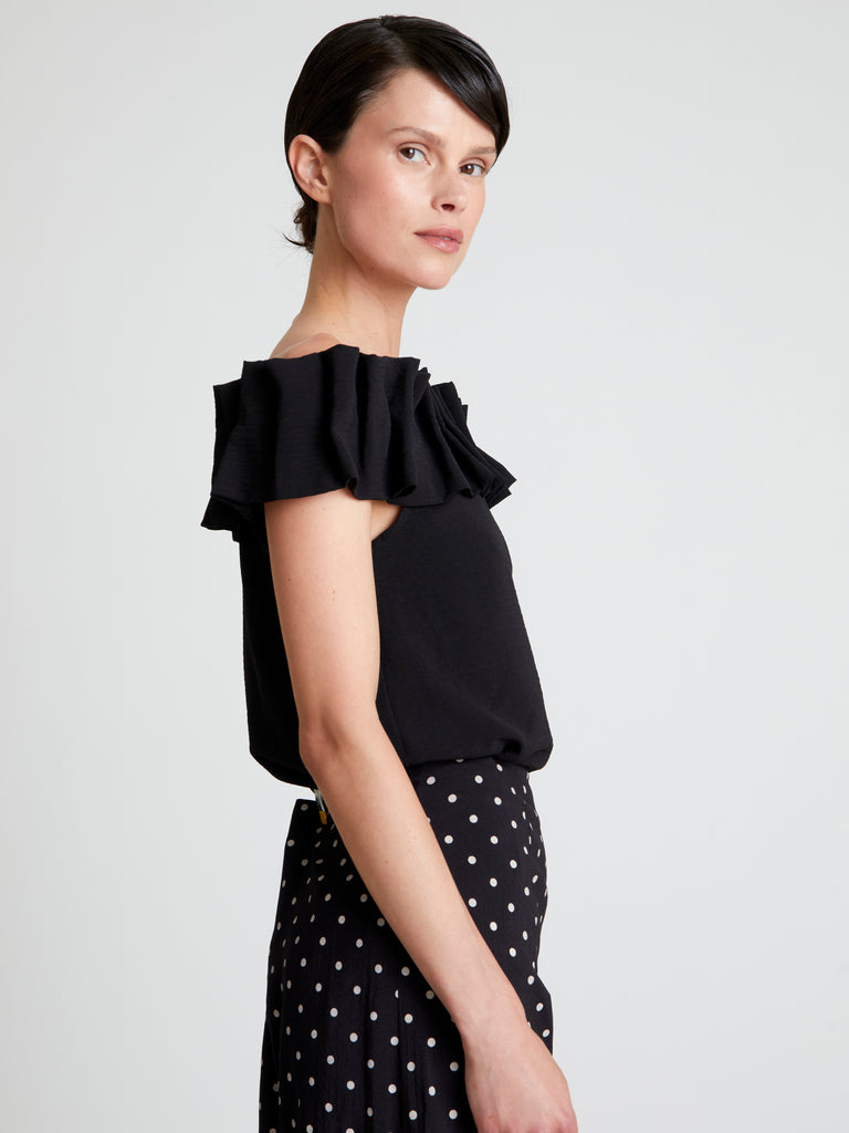 Compañia Fantastica - Ruffle Top - Black-Compañia Fantasica-treehaus