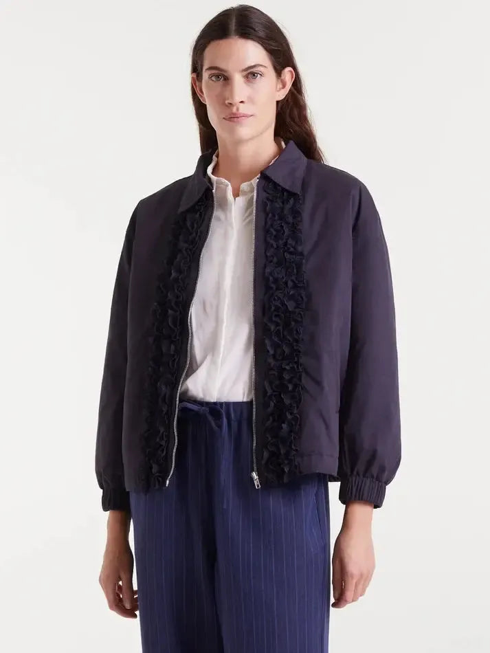 Compañía Fantástica - Ruffled Mechanics Jacket - Black-Compañía Fantástica-treehaus