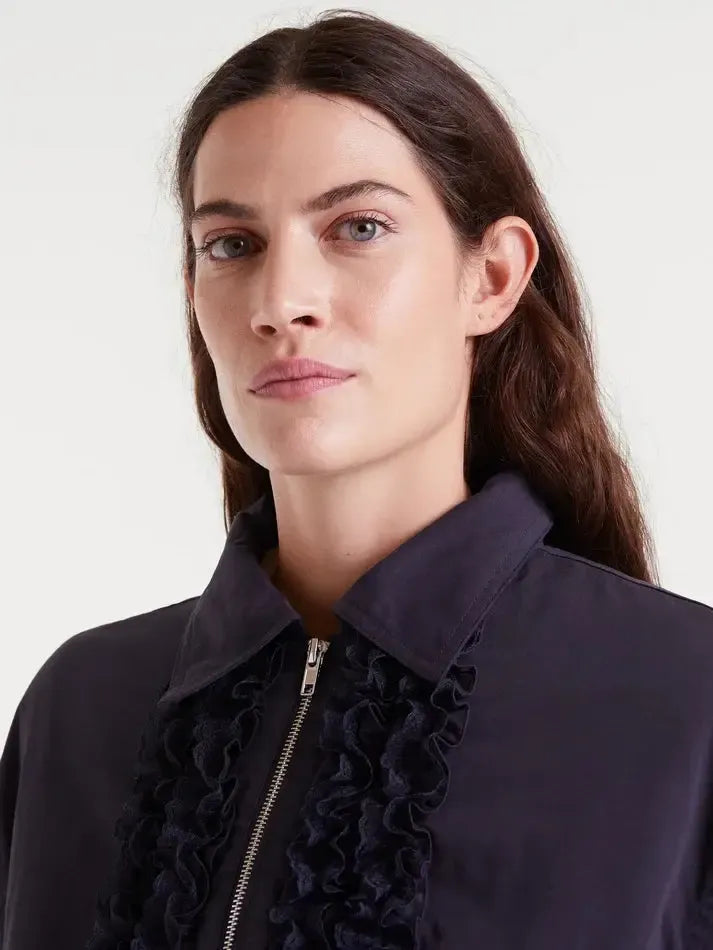 Compañía Fantástica - Ruffled Mechanics Jacket - Black-Compañía Fantástica-treehaus