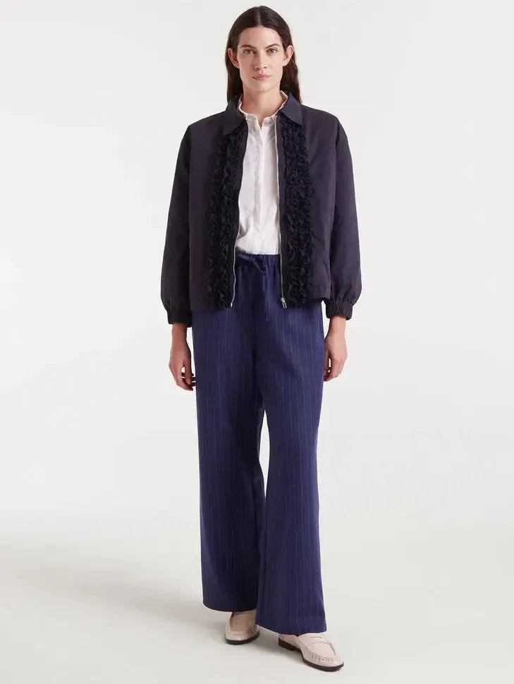 Compañía Fantástica - Ruffled Mechanics Jacket - Black-Compañía Fantástica-treehaus