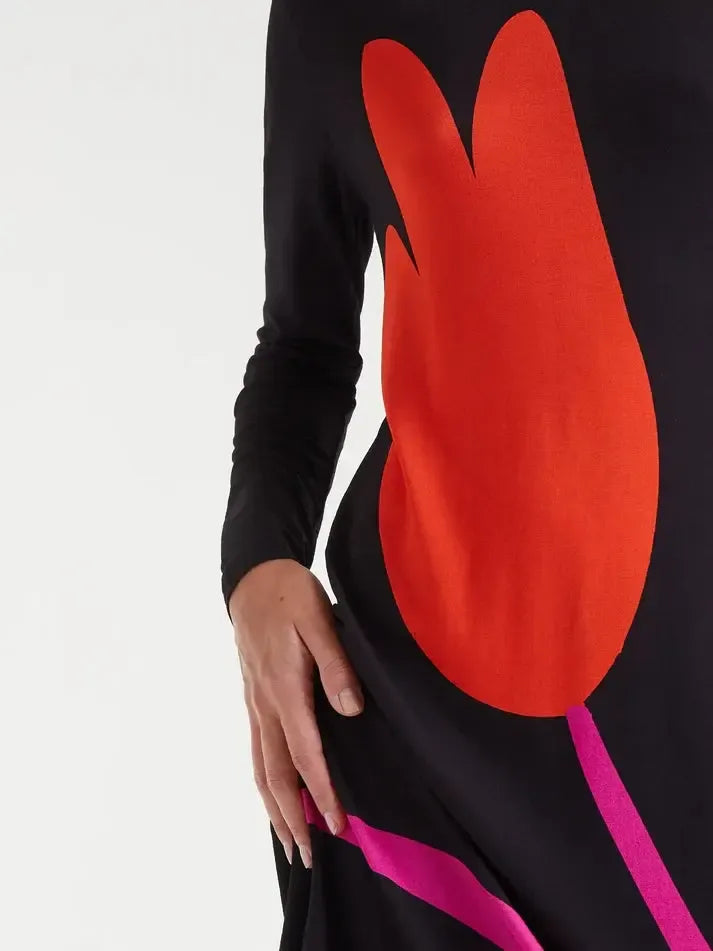 Compañía Fantástica - Tulip Print Maxi Dress-Compañía Fantástica-treehaus