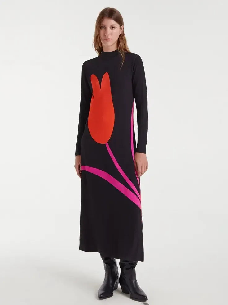 Compañía Fantástica - Tulip Print Maxi Dress-Compañía Fantástica-treehaus