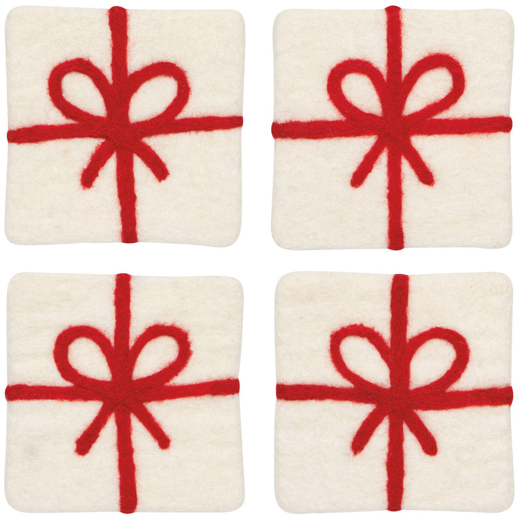 Danica Jubilee - Felt Coaster - Presents Christmas - Set of 4-Danica Jubilee-treehaus