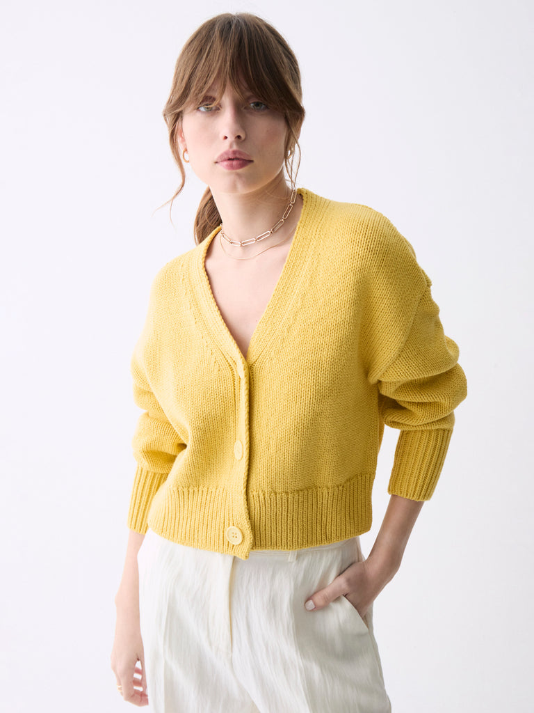 Deluc - Ayden Cardigan - Yellow-Deluc-treehaus