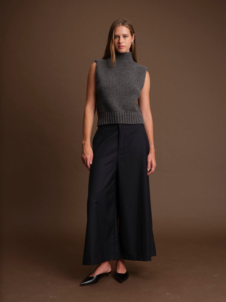 Deluc - George Turtleneck Vest - Dark Grey-Deluc-treehaus