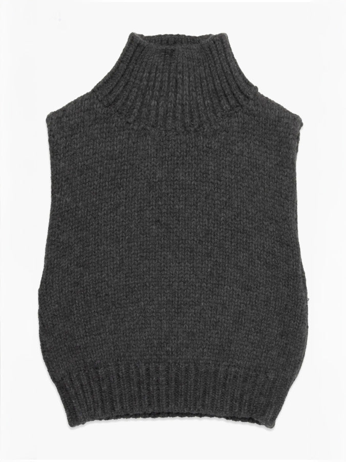 Deluc - George Turtleneck Vest - Dark Grey-Deluc-treehaus