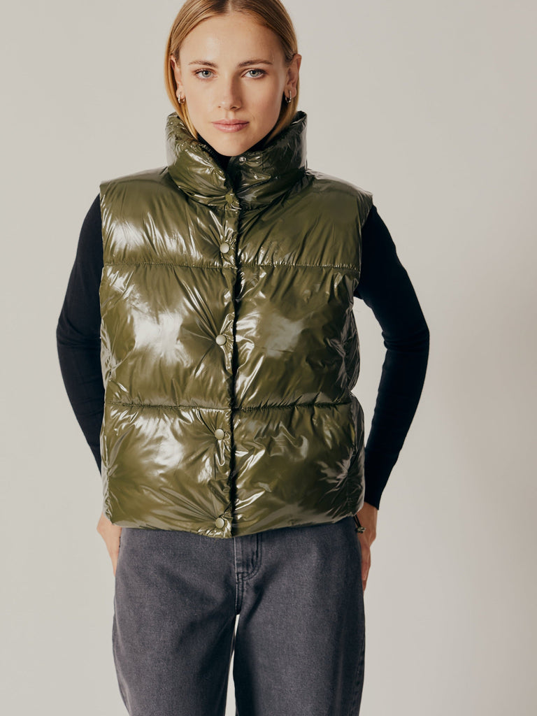 Deluc - Marmi Puffer Gilet - Army-Deluc-treehaus