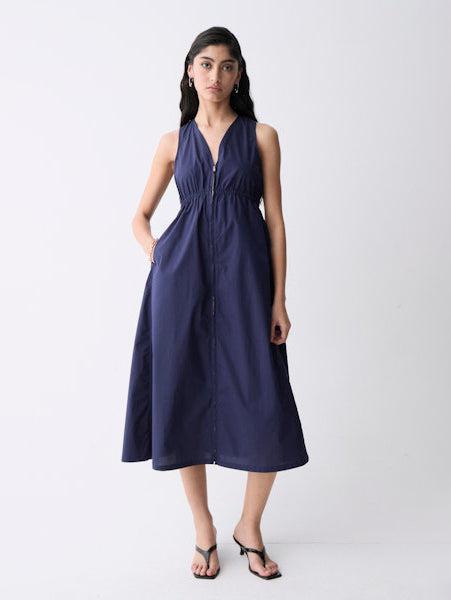 Deluc - Rubbens Zip Front Dress - Blue-Deluc-treehaus