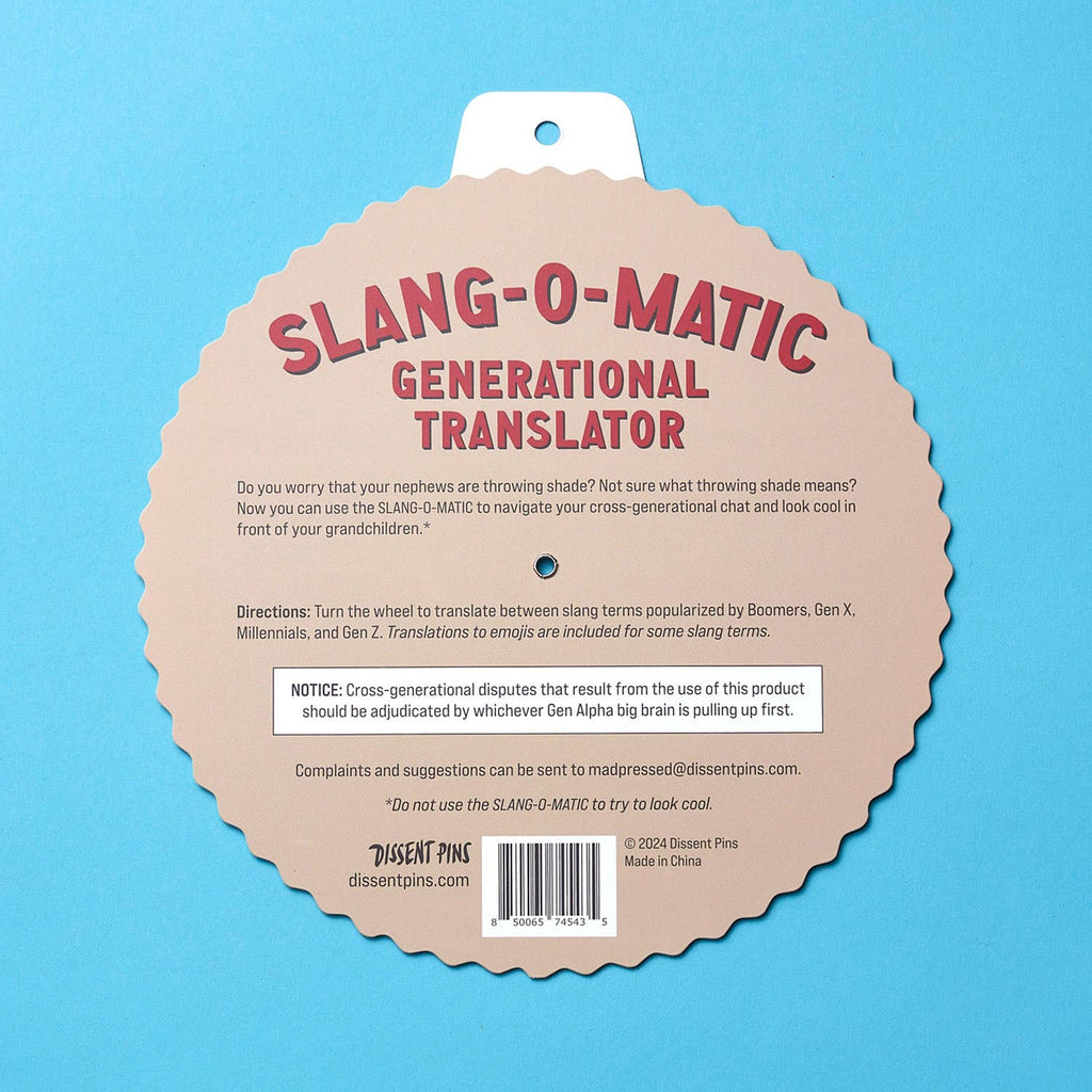 Dissent Pins - Slang-o-Matic Generational Translator-Dissent Pins-treehaus