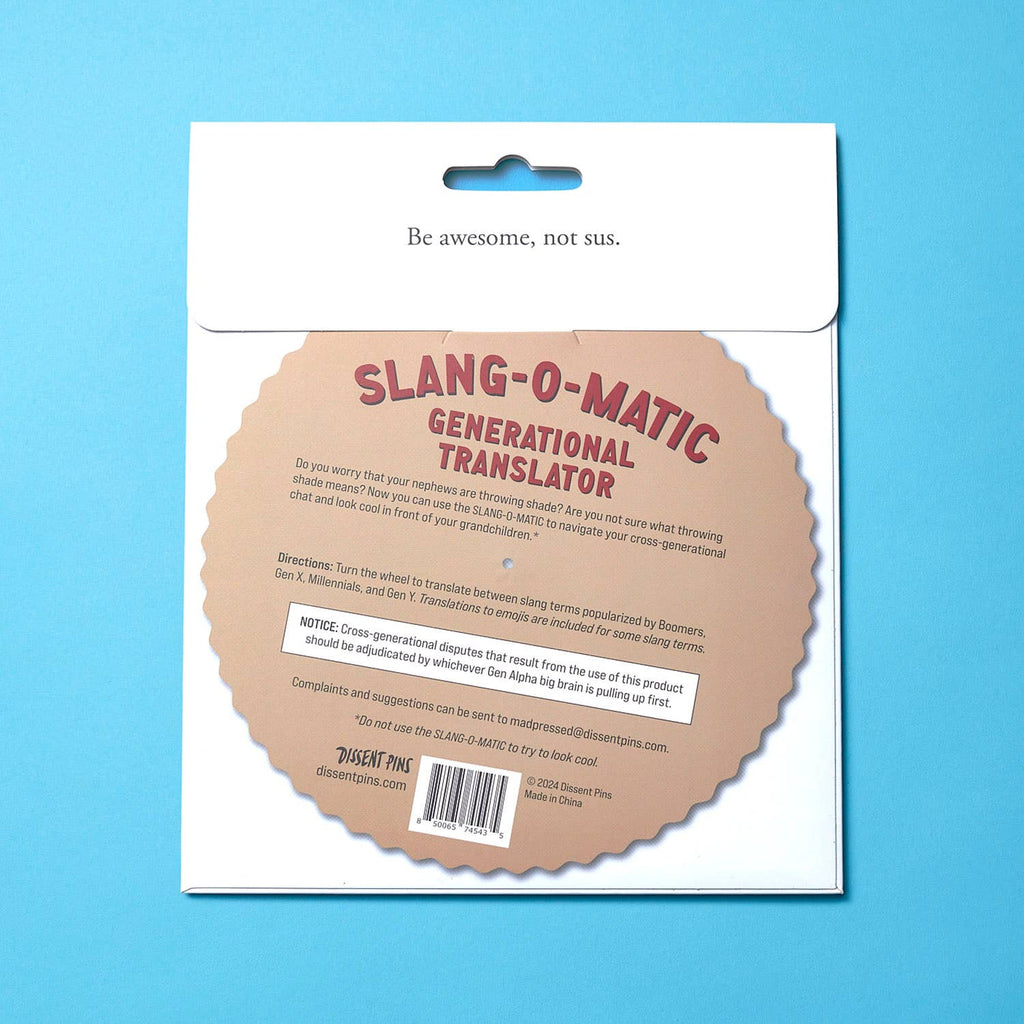 Dissent Pins - Slang-o-Matic Generational Translator-Dissent Pins-treehaus