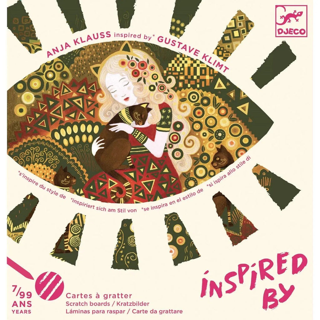 Djeco - Inspired by Klimt - Goddesses Scratch Boards Art Kit-Djeco-treehaus