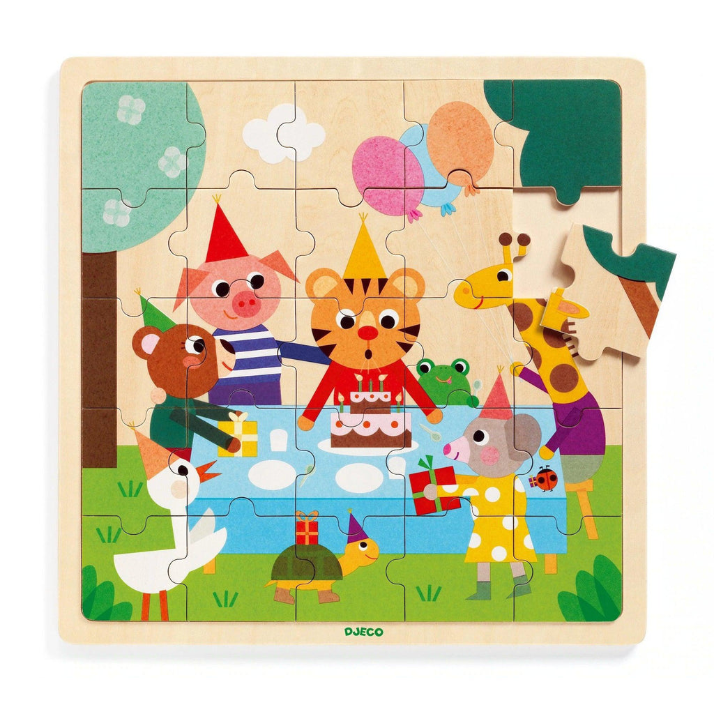 Djeco - Puzzlo Happy Wooden Puzzle - 25 Piece-Djeco-treehaus