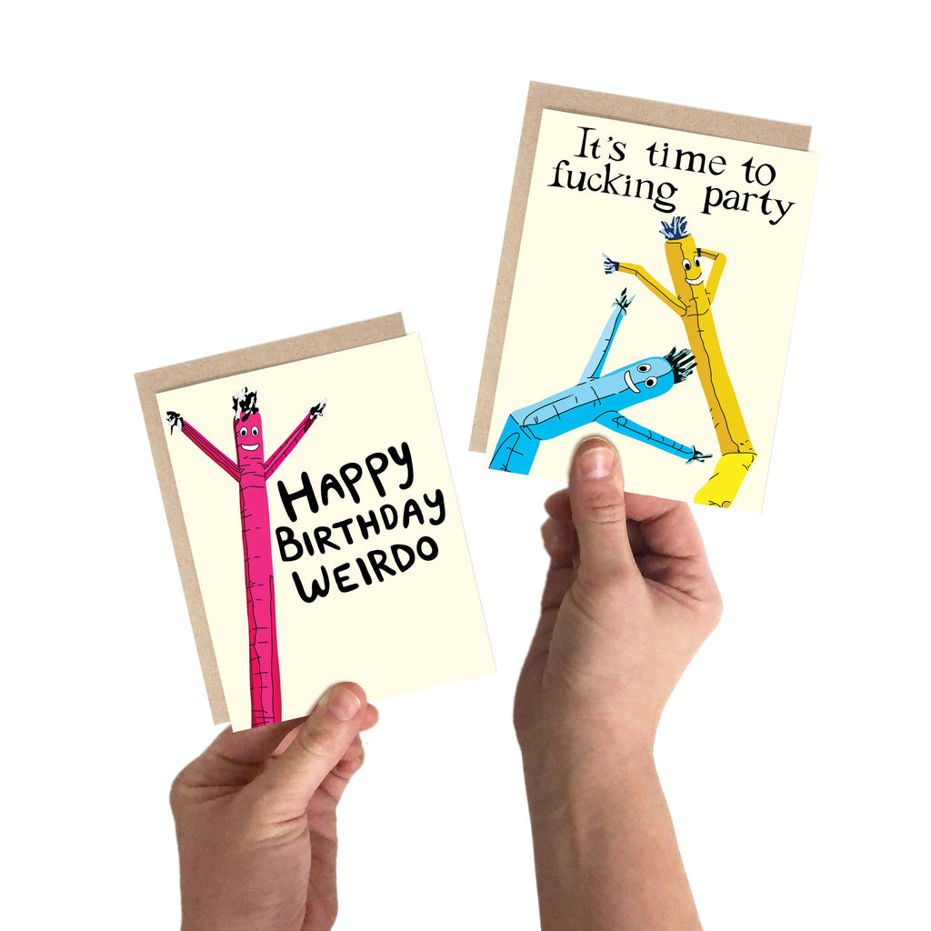 Drawn Goods - Air Dancer, Happy Birthday Weirdo Card-Drawn Goods-treehaus