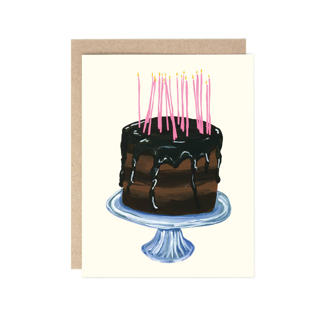 Drawn Goods - Chocolate Birthday Cake Card-Drawn Goods-treehaus
