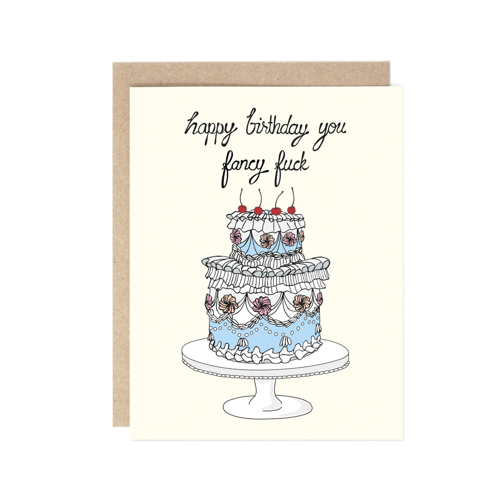 Drawn Goods - You Fancy Birthday Cake Card-Drawn Goods-treehaus