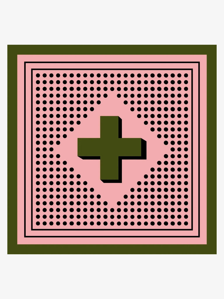 Dushyant - Archie Bandana No.6 - Pink & Olive Dots-Dushyant-treehaus