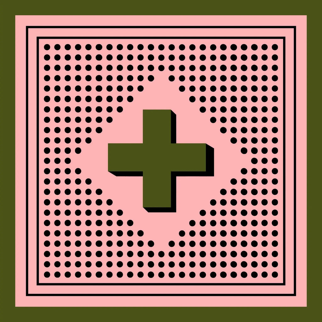 Dushyant - Archie Bandana - Pink & Olive Dots-Dushyant-treehaus