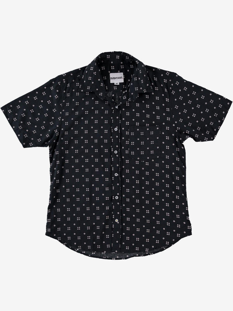 Dushyant - Folk Shirt - Black Mini Dots-Dushyant-treehaus