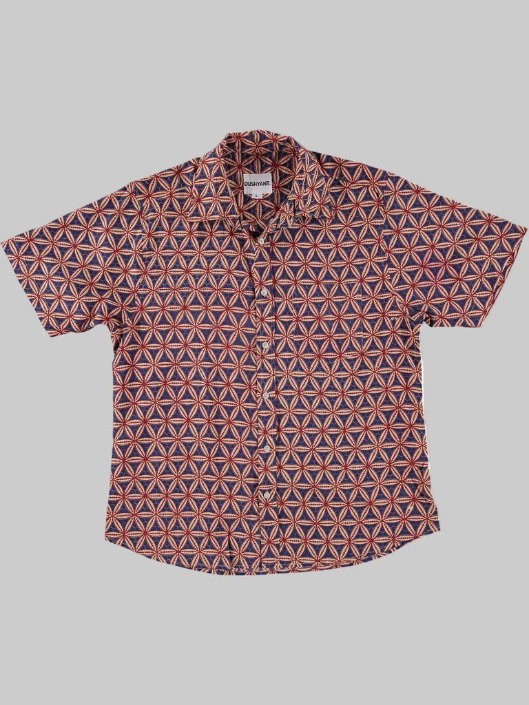 Dushyant - Folk Shirt - Block Print Baseball-Dushyant-treehaus