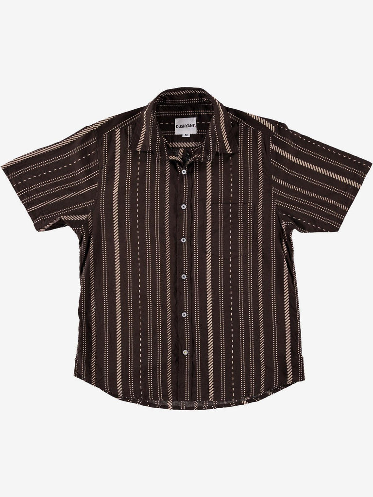 Dushyant - Folk Shirt - Chocolate Stripes-Dushyant-treehaus