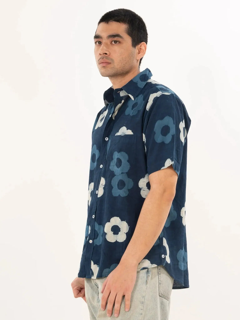 Dushyant - Folk Shirt - Indigo Rose-Dushyant-treehaus