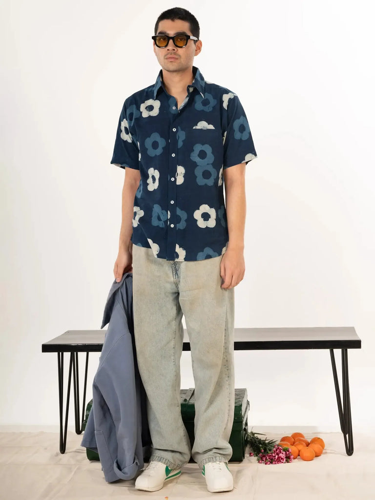Dushyant - Folk Shirt - Indigo Rose-Dushyant-treehaus