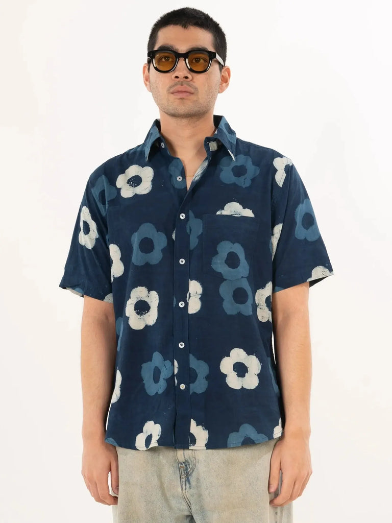 Dushyant - Folk Shirt - Indigo Rose-Dushyant-treehaus