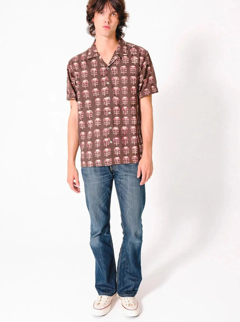 Dushyant - The Don - Camp Collar Shirt - Brown Tribal-Dushyant-treehaus