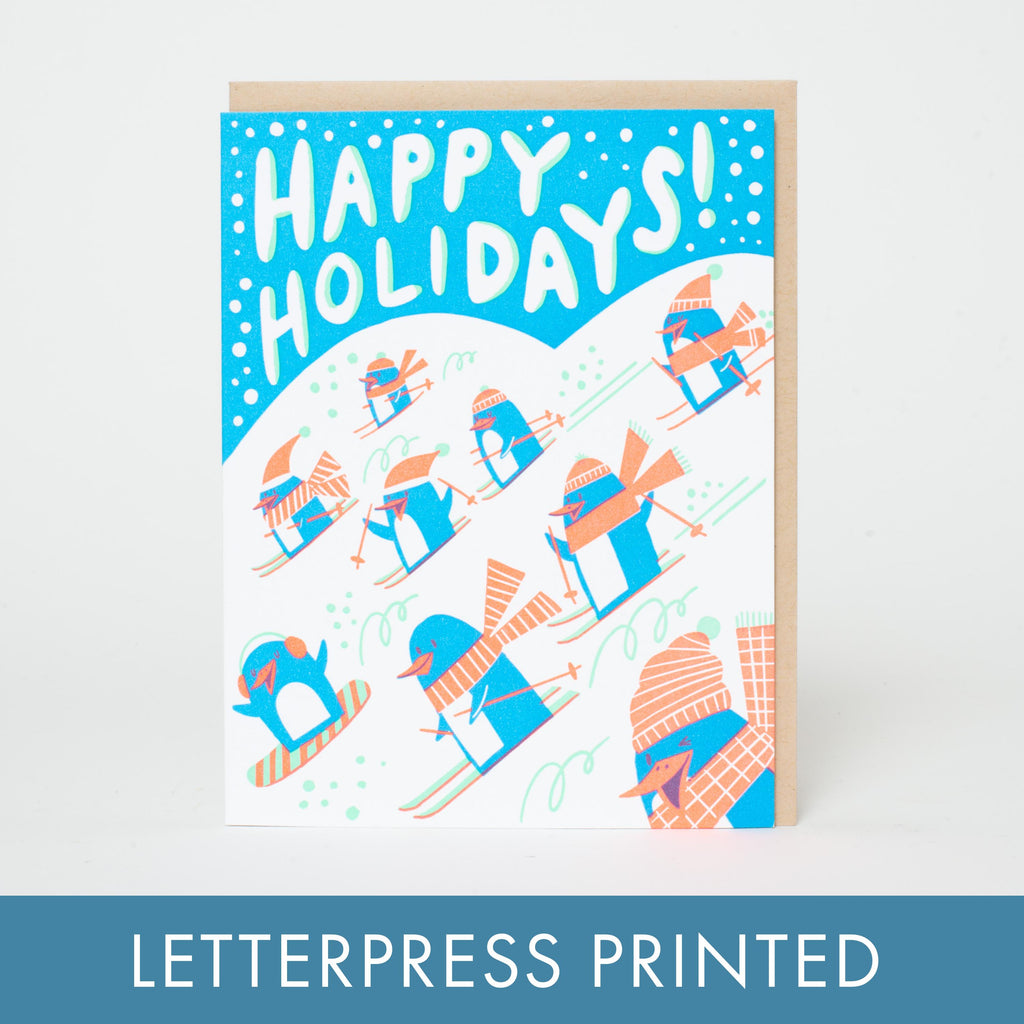 Egg Press - Happy Holidays Penguins-Egg Press Manufacturing-treehaus