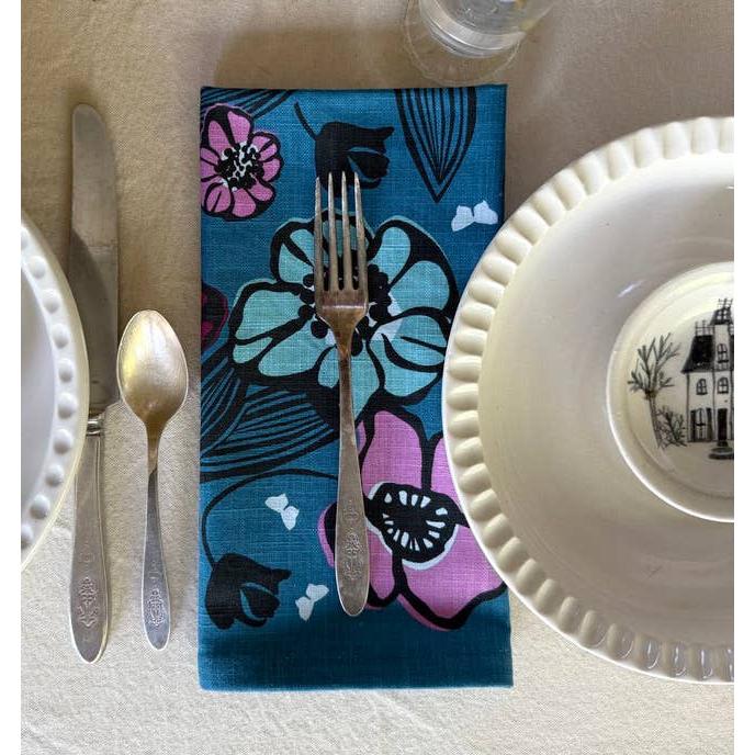 Elizabeth Grubaugh - Fullbloom Napkin - Set of Four-Elizabeth Grubaugh-treehaus