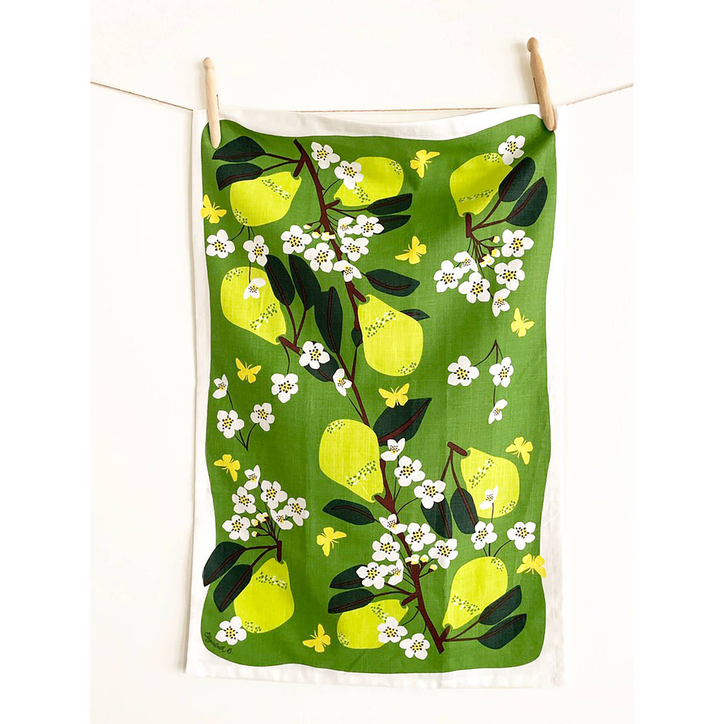 Elizabeth Grubaugh - Pear Tea Towel-Elizabeth Grubaugh-treehaus