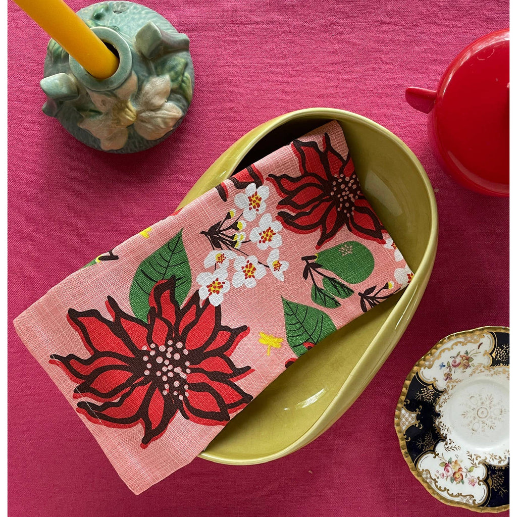 Elizabeth Grubaugh - Poinsettia Napkin Set of Four-Elizabeth Grubaugh-treehaus