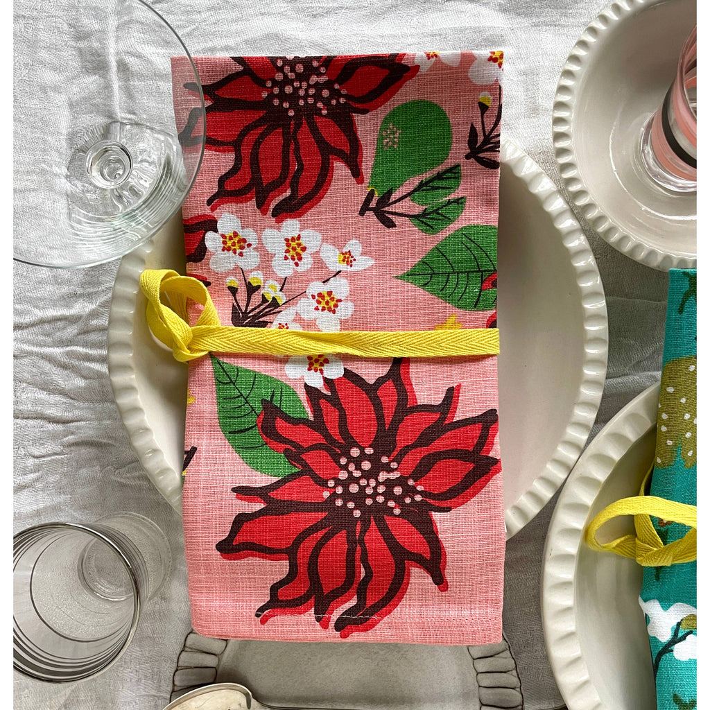 Elizabeth Grubaugh - Poinsettia Napkin Set of Four-Elizabeth Grubaugh-treehaus